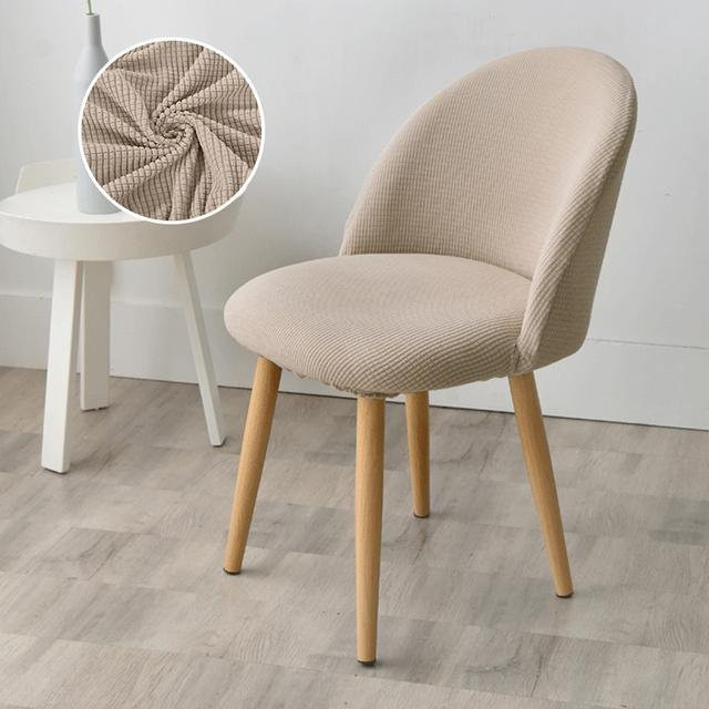 Lellen Entenschnabel-Stuhlbezug aus Polar-Fleece in Grau, elastischer Sesselbezug für Esszimmerstühle, 2 Stück - Bild 1