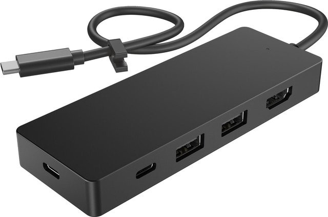 HP Travel Hub G3 Port Replicator USB-C mit HDMI in Schwarz (86S97UT) - Bild 1