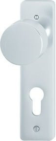 Hoppe Knopfkurzschild 58/202K in Aluminium Silber mit 72mm Entfernung und PZ - Bild 1