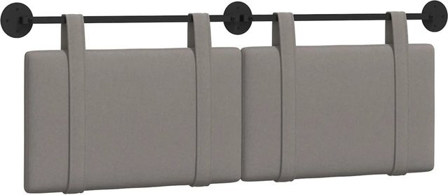 vidaXL Wandmontiertes Polsterpaneel in Taupe, Breite: 130 cm, Höhe: 55 cm, Tiefe: 5 cm - Bild 1