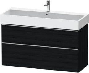Duravit Waschtischunterschrank D-Neo in Schwarz Matt, Wandmontage, B/T/H: 118,4 x 44,2 x 62,5 cm - Bild 1