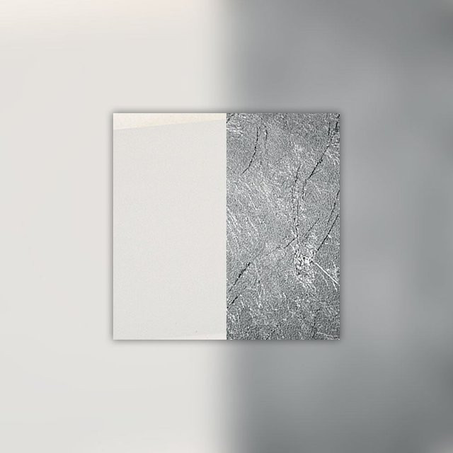 Braga Geo PL40 LED-Deckenleuchte in Weiß und Blattsilber mit warmweißem Licht (2700K) - Bild 1