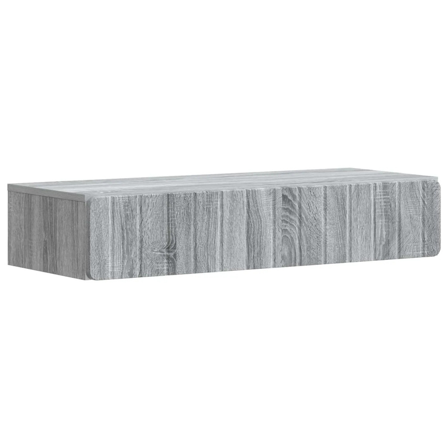 vidaXL Wandmontierter Beistelltisch in Grau Sonoma, modern, B/T/H: 87,5 x 34,5 x 17 cm - Bild 2