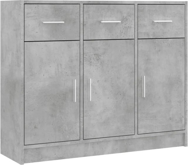 vidaXL Sideboard aus Holzwerkstoff in Betongrau, B/T/H: 91 x 28 x 75 cm - Bild 1
