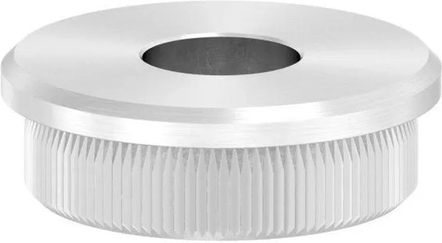 FeNau Einsteckkappe aus V2A Edelstahl in Silber für Rohre mit Ø 33,7 mm und 2,0 mm Wandstärke sowie 12,1 mm Bohrung - Bild 1