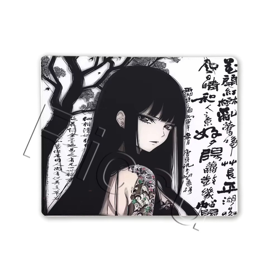Riccu Text Aesthetics Mauspad mit Anime-Mädchen Design in Multicolour für E-Sport und FPS-Gamer - Bild 3