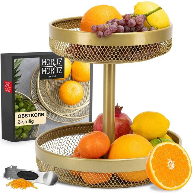 Moritz & Moritz Etagere aus Metall in Gold, Höhe: 30 cm - Bild 1