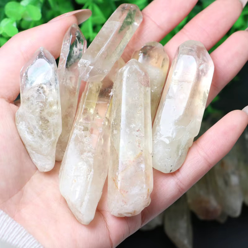 Natürlicher Citrin-Quarz Einzelpunkt von CrystalHola in Hellgelb, 100 g - Bild 4
