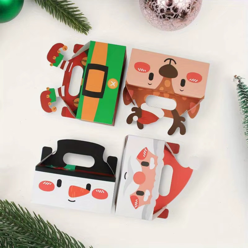 Trebalena Weihnachtsgeschenkboxen aus Papier in Mehrfarbig, kleine Goodie-Boxen für Kinder und Partys, rechteckig - Bild 3