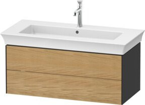 Duravit Waschtischunterschrank ohne Aufsatz White Tulip in Mattgrau, B: 98,4 cm, H: 41 cm, T: 45,8 cm - Bild 1