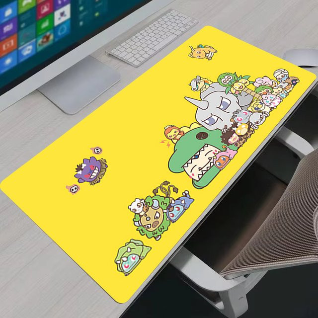 Bandai Kawaii Mauspad XXL Anime Pokemon Schreibtischunterlage Gelb - Bild 1