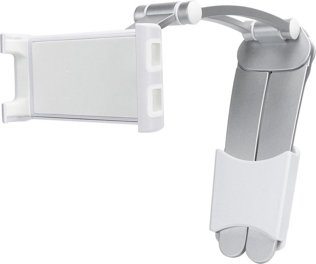 DIYelecs 2-in-1 Küchen-Tablet-Ständer und Handy-Wandhalterung mit verstellbarem Auszieh-Lazy-Halter in Weiß - Bild 1