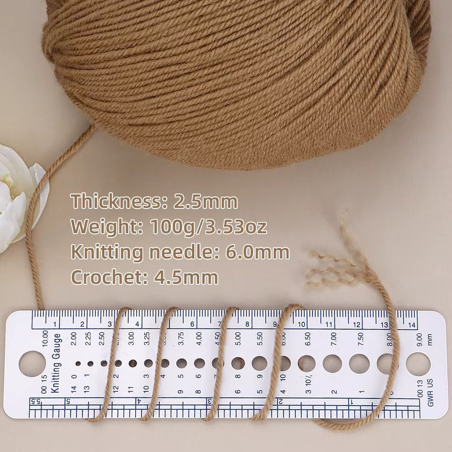 QJH Wollgarn Set 5 Stück, 100 % weiches Wollgarn, 4-lagig, grob, 500 g (5 x 100 g) zum Stricken und Häkeln - Bild 4