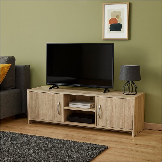 HTI-Living TV-Schrank Thekla in Sonoma Beige mit Medienfächern B: 120,0 cm, H: 37,5 cm, T: 2,0 cm - Bild 1