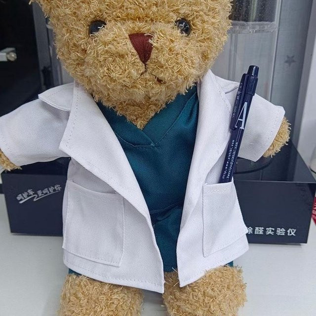 Doktor Teddybär Plüschtier, Weiß, ab 14 Jahren - Bild 1