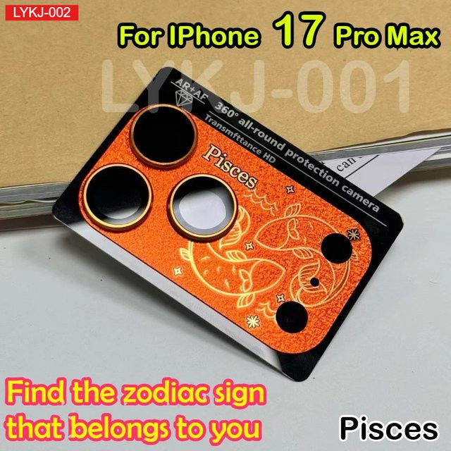 Persönlichkeit Konstellation Serie Kamera-Schutzfolie für iPhone 17 Pro Max in Orange mit 9H Rüstung und integrierter Rückkamera-Abdeckung - Bild 1