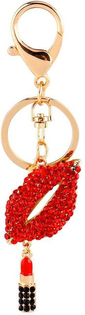 Schlüsselanhänger Lippen, Strass, Kristall, beige, Damen - Bild 1