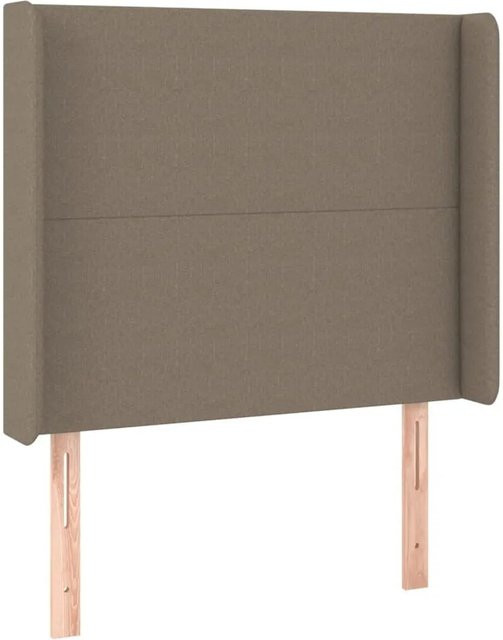 vidaXL LED Kopfteil modern in Taupe mit USB-Ladeport und integrierter Beleuchtung, B/T/H: 93 x 16 x 118/128 cm - Bild 1