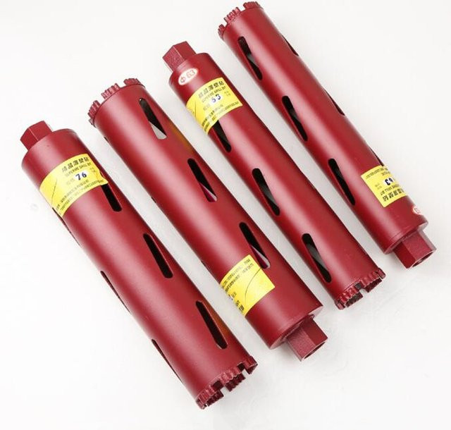 Diamant-Lochsäge Set für Beton und Mauerwerk mit M22 Gewinde Interface in Rot, Durchmesser 32-83 mm - Bild 1