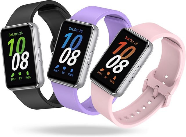 Uhrenarmband Silikon, Schwarz, Samsung Galaxy Fit 3, Unisex - Bild 1