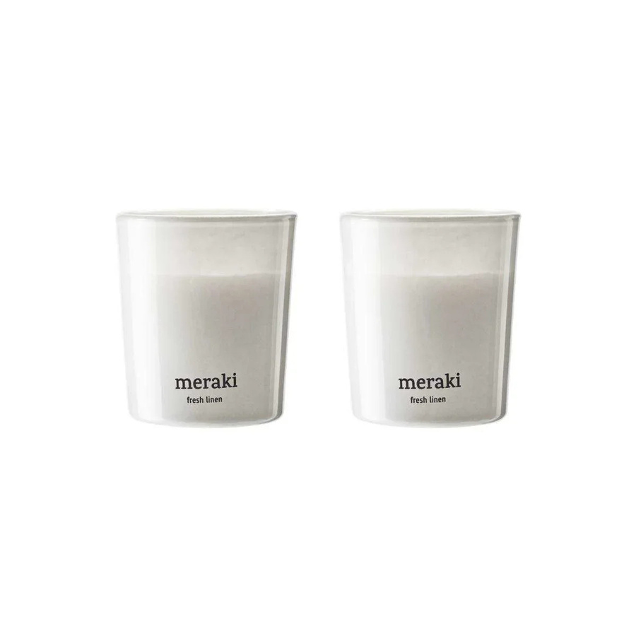 Meraki Duftkerzen Set White Garden blumig in Weiß aus Glas - Bild 1