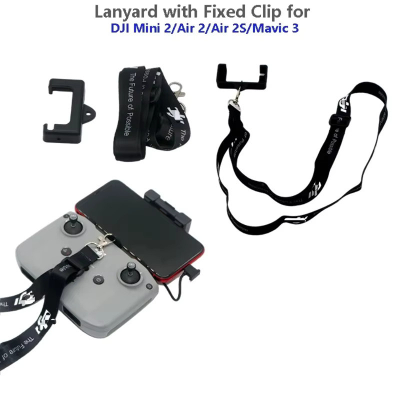 DJI Fernbedienungs-Lanyard mit festem Clip-Haken für DJI NEO 2, Flip, MINI 2 3 4 5 Pro und N1 N2 N3 Drohnenzubehör in Schwarz oder Weiß - Bild 2
