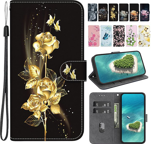 Magnetische Cartoon Stand Flip Wallet Case Buchhülle für Samsung Galaxy A26 A25 A24 A23 A22 A17 A16 A15 A14 A13 A12 4G 5G - Bild 1