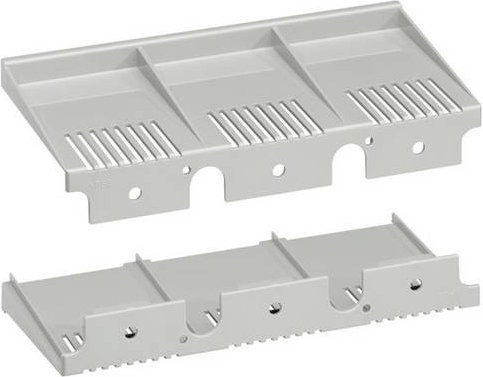 Hager HYE025H Klemmenabdeckung h1000 3polig kurz in Grau - Bild 1
