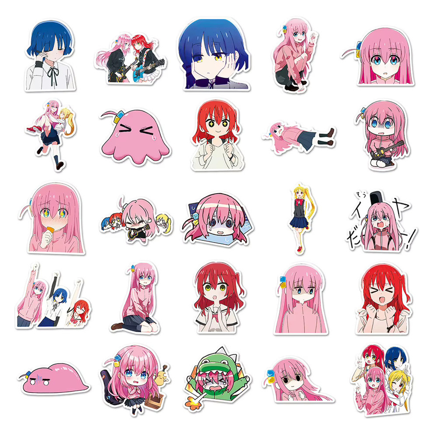 Bandai Bocchi the Rock! Anime-Aufkleber, Wasserfeste DIY-Sticker, 10/30/50 Stück - Bild 3