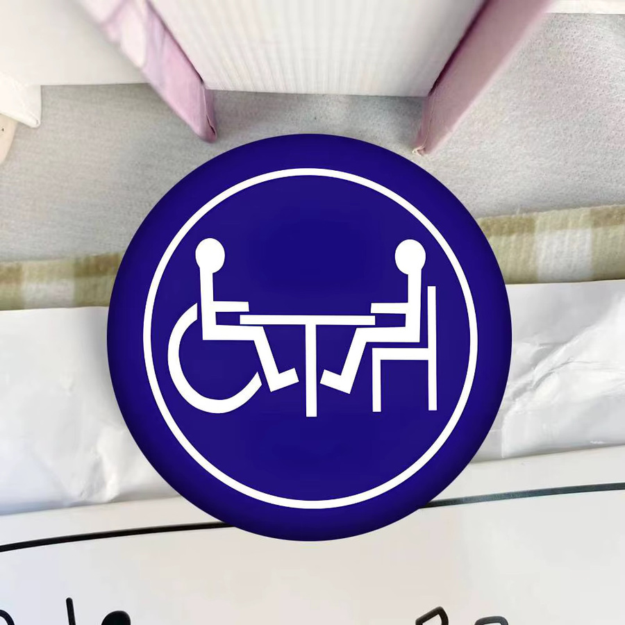 Anstecknadel Paraplegie-Freundschaftsanhänger, rund, bunt, Unisex - Bild 4