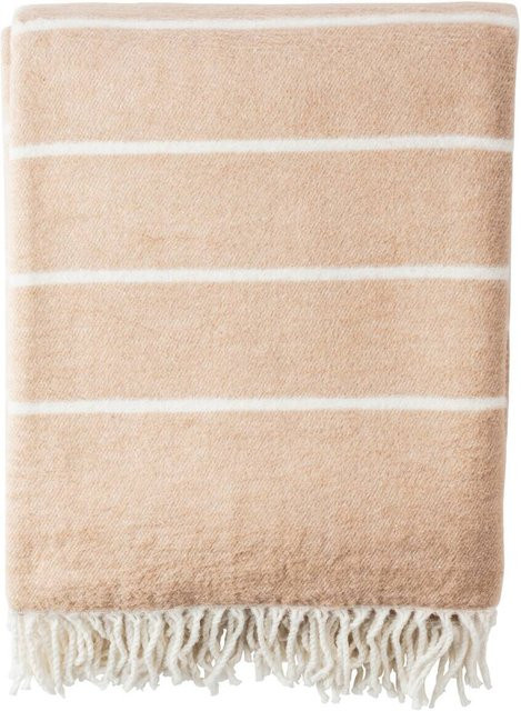 Wohndecke Benetton RAINBOW aus Baumwolle in Beige, B/L: 130 x 170 cm - Bild 1