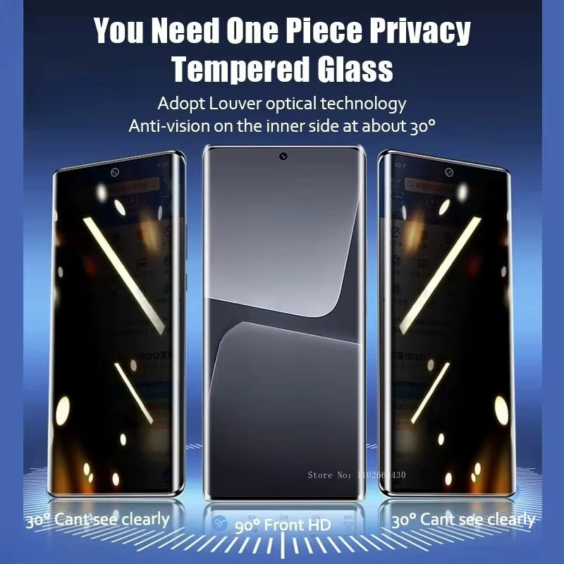 2er-Set Xiaomi Redmi Note 15 14 Pro Plus Privacy Displayschutzfolie aus gehärtetem Glas mit 3D gebogener Kante und 9H Härtegrad in Transparent - Bild 3
