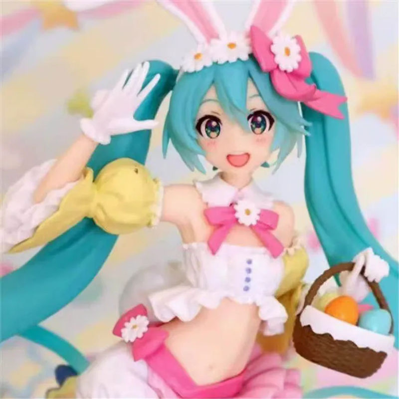 Bandai Hatsune Miku Actionfigur mit Hasenohren, mehrfarbige Anime PVC-Modell Statue für Sammler und Kinder - Bild 4