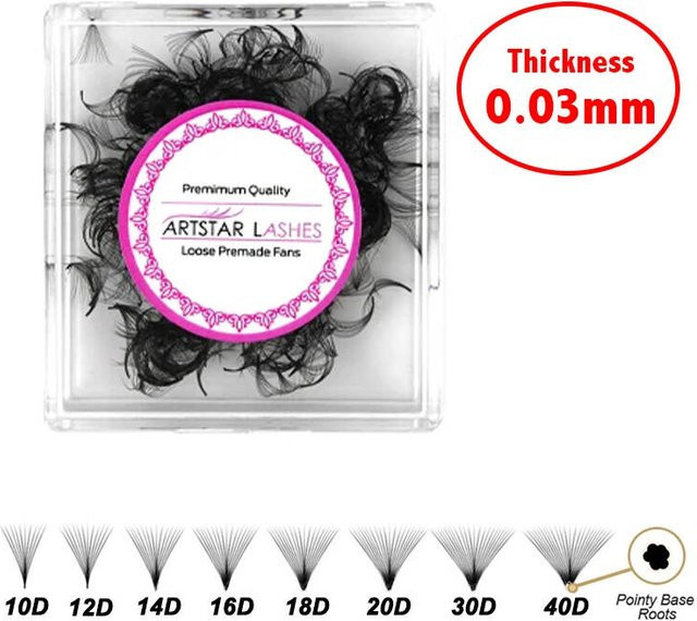 ARTSTAR Wimpernverlängerungen, Black, 0,03 mm Dicke, Unisex - Bild 1