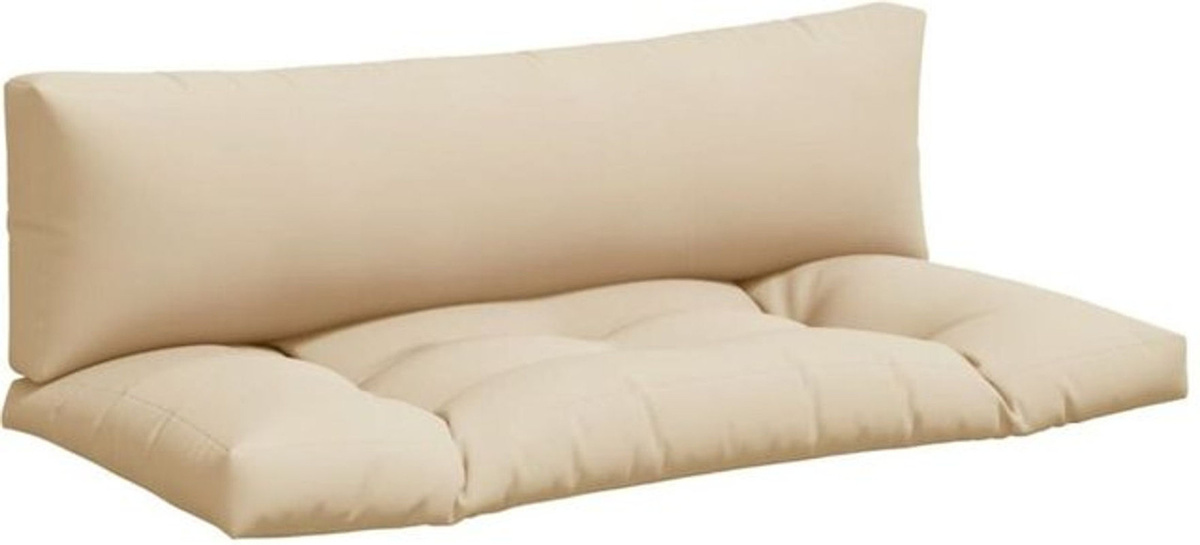 Vidaxl Palettenkissen 2-tlg. aus Stoff in Beige, rechteckig - Bild 1