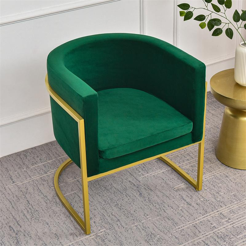 Yiran Furniture Clubsesselbezug aus elastischem Samt in Grün - Bild 1
