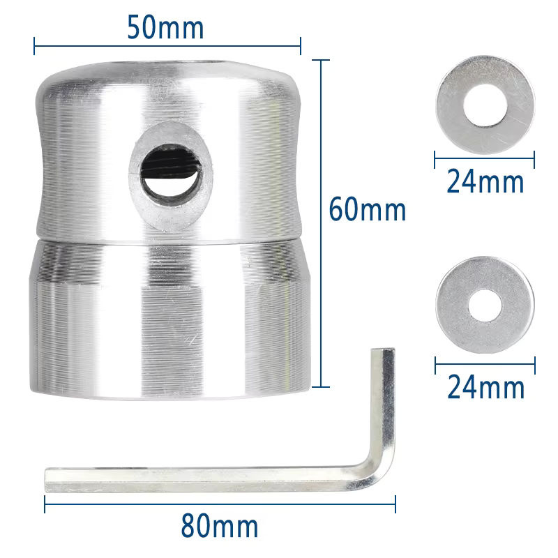 Xcan Aluminium Rasentrimmer Kopf mit 4 Linien Bürstenkopf in Silber als Rasenmäher Zubehör und Ersatzteil für deinen Strimmer - Bild 4