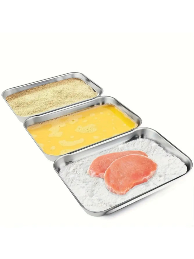 3-teiliges BAIJL Edelstahl-Lebensmittelbehälter-Set in Silber und Transparent, auslaufsicher und stapelbar - Bild 4