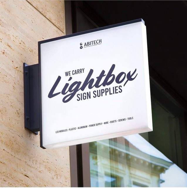 Runder LED-Leuchtkasten NEON FINE NF für Außenbereiche in Weiß und Schwarz - Bild 1