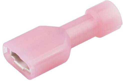 Molex 190030020 Flachsteckhülse mit Crimphülse, vollisoliert, Pink - Bild 1