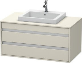 Duravit Waschtischunterschrank Ketho in Tau Beige mit 2 Schubladen für Einbauwaschtisch mitt., Breite: 100 cm, Tiefe: 55 cm - Bild 1