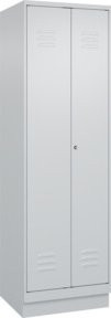 C+P PSA Doppel-Spind Classic PLUS mit Sockel, 2 Abteile, Grau, H x B x T: 195 x 60 x 50 cm - Bild 1