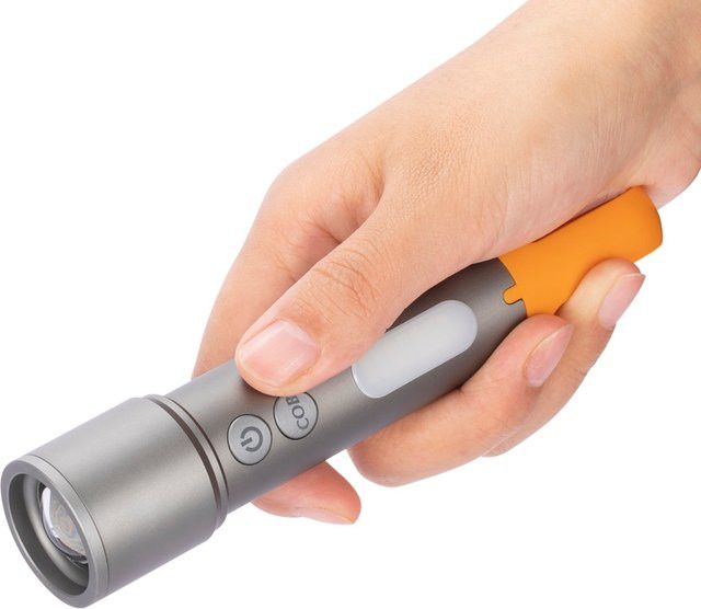 Alonefire Zoom EDC 12W Taschenlampe mit Rot Grün Blau COB Licht, USB aufladbar für Outdoor Camping Angeln und Wandern - Bild 1