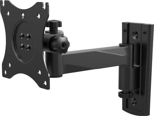 SpeaKa Professional Monitor-Wandhalterung SP-WMM-201S für 1 Display, 33,0 cm bis 76,2 cm, Schwarz, neigbar und schwenkbar - Bild 1