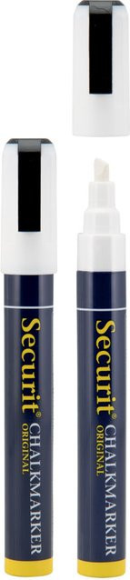 Securit 2er-Set Flüssigkreidemarker mit Keilspitze in Weiß für Profis mit einer Schriftbreite von 2-6 mm - Bild 1
