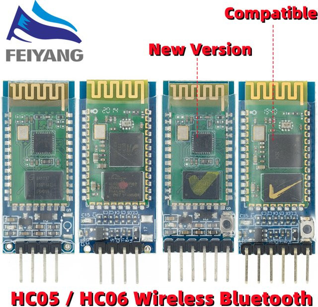 SAMIROB HC-05 HC-06 Bluetooth Transceiver Modul in Blau als RS232 zu TTL UART Konverter Adapter für Arduino - Bild 1