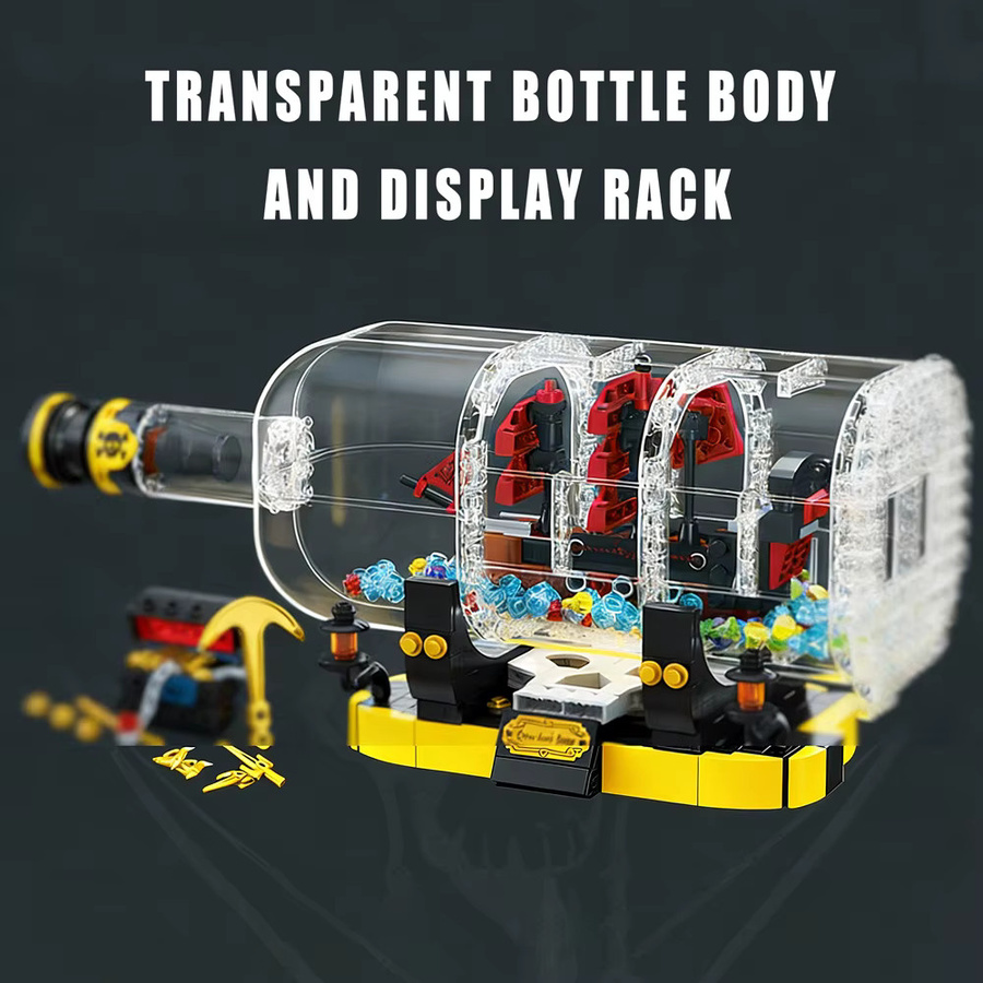 Yangkili Piratenschiff-Modell, Vintage, Bausatz, Kunststoff, Mehrfarbig - Bild 3