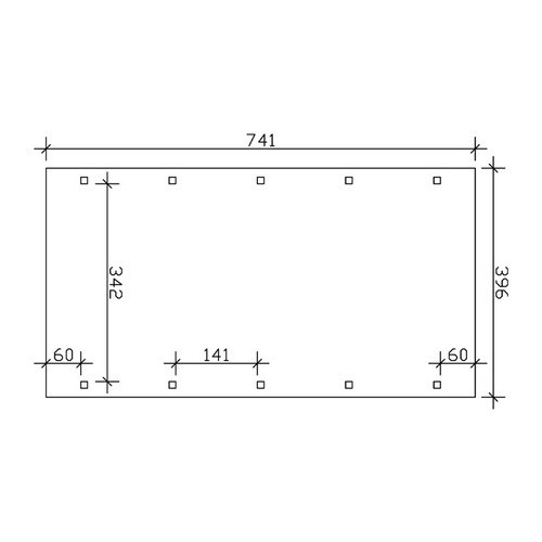 Skan Holz Carport Spreewald mit Walmdach aus Nadelholz in Schwarz oder Grün, B/T: 396 x 741 cm, Höhe: 244 cm - Bild 5