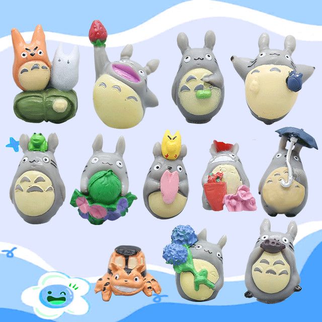 12er Set Totoro Anime Figuren von Bandai aus PVC in Multicolor als niedliche Mini Statuen und Sammlerstücke für Kinder - Bild 1