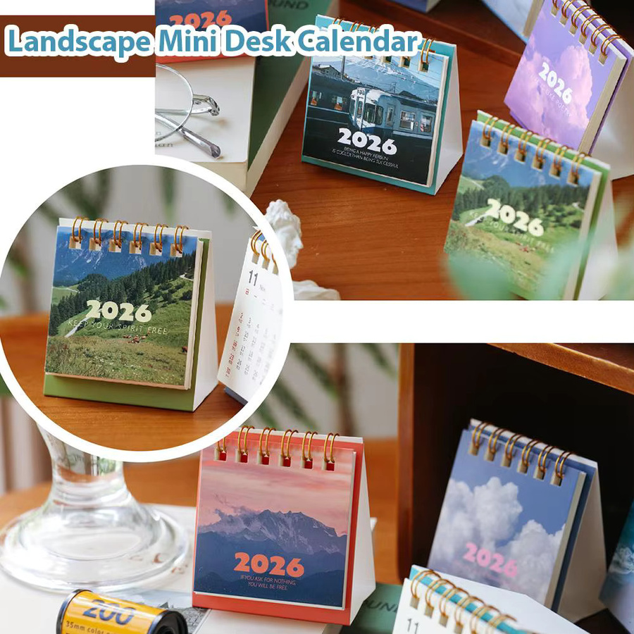 Mini-Tischkalender 2026 als stehender Flip-Kalender und Monatsplaner in Mehrfarbig für dein Büro oder Zuhause - Bild 6